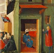 Fra Angelico Giving Dowry to Three Poor Girls oil on canvas